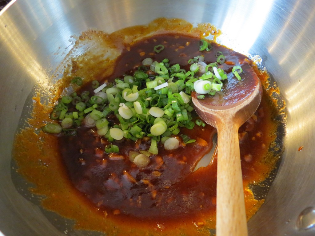Some bottled barbecue sauce and chopped scallions are all you need  to create an amazing glaze for your smelts.