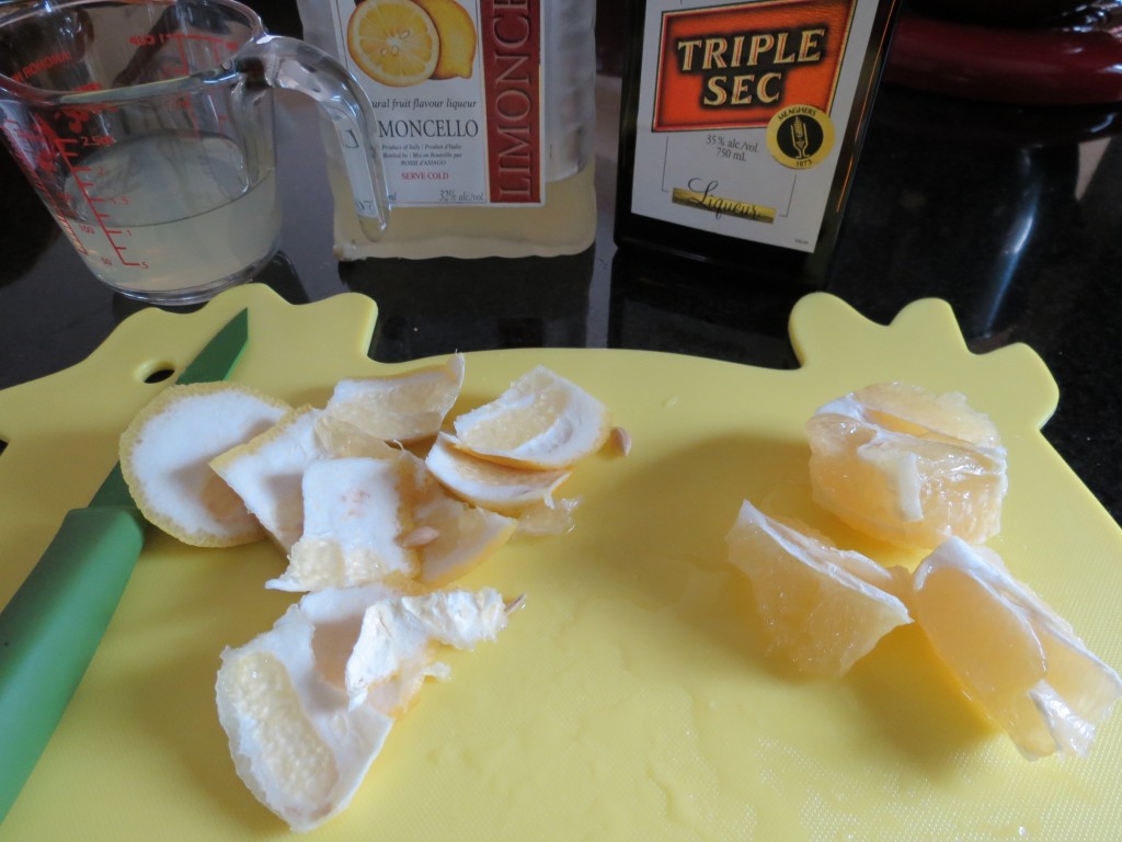 Ensure you remove all of the white pith along with the lemon peel to avoid any bitterness in your drink.