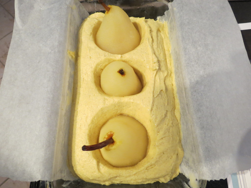 Those pears look absolutely delightful in their cake batter bedding.