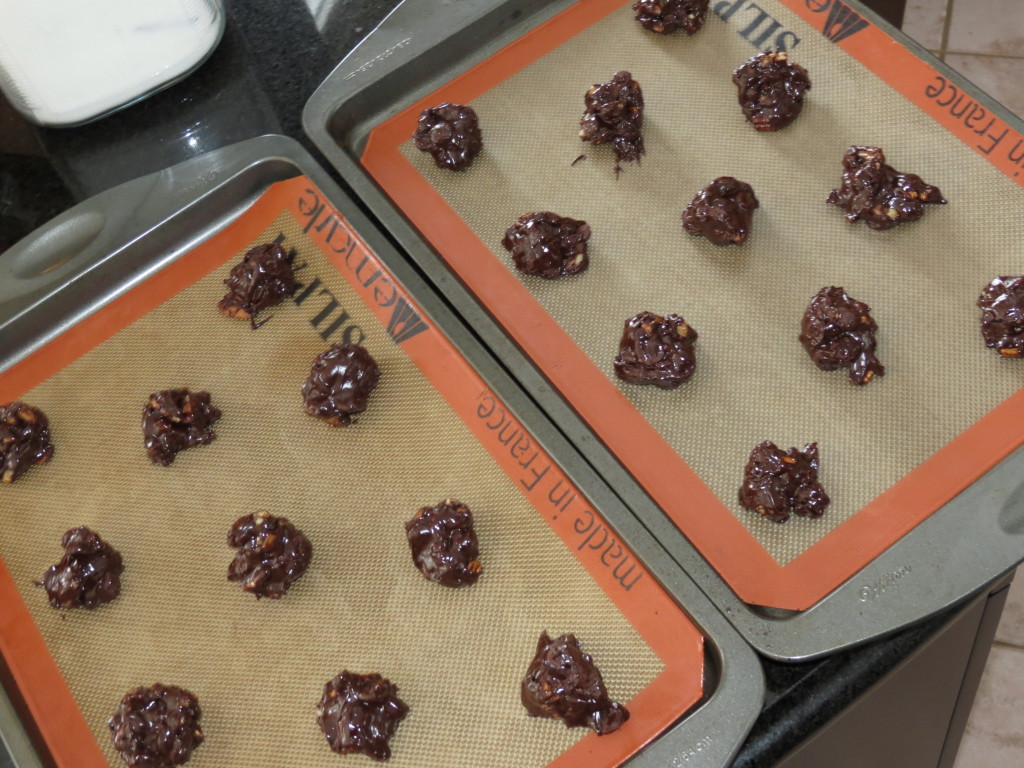 These look more like brownie drops than classic cookie batter cookies, but they work!