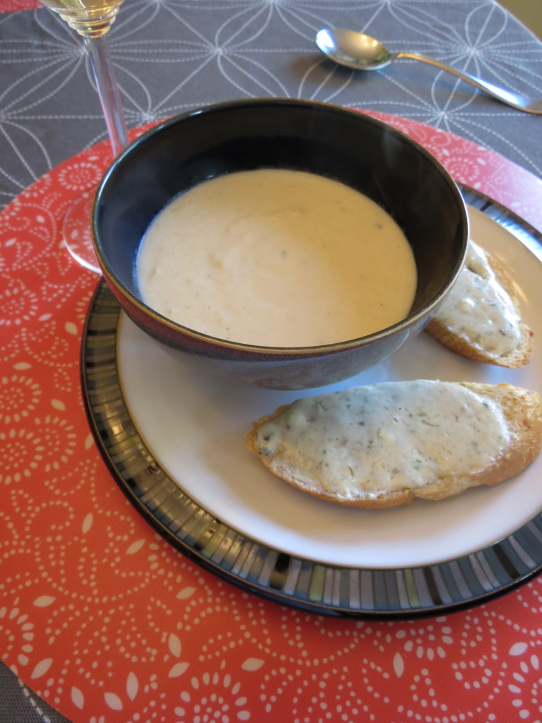 Cauliflower and Blue Cheese Soup